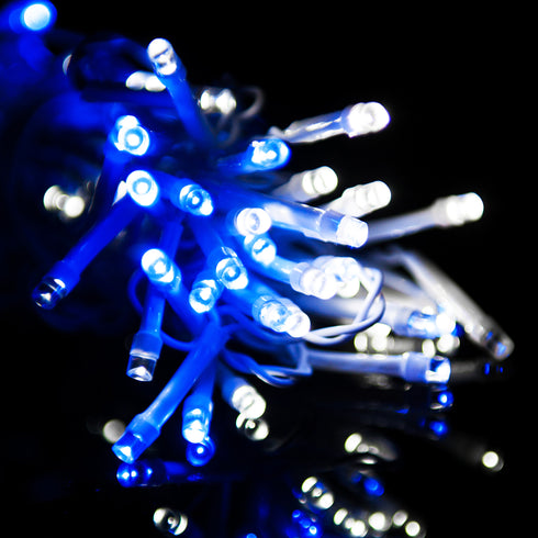 960 LED Icicle Lights - Blue and White